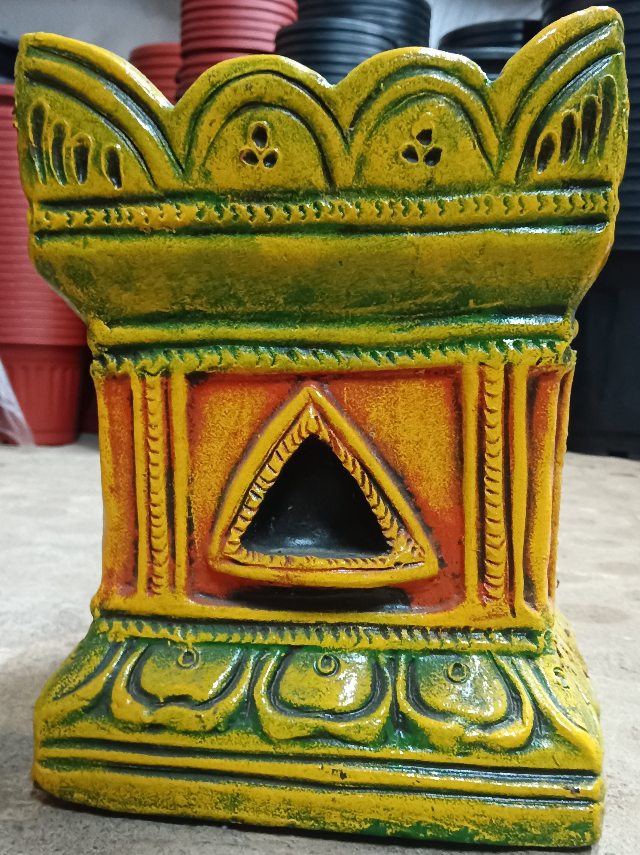 14 inch colour Terracotta Tulasi Madam