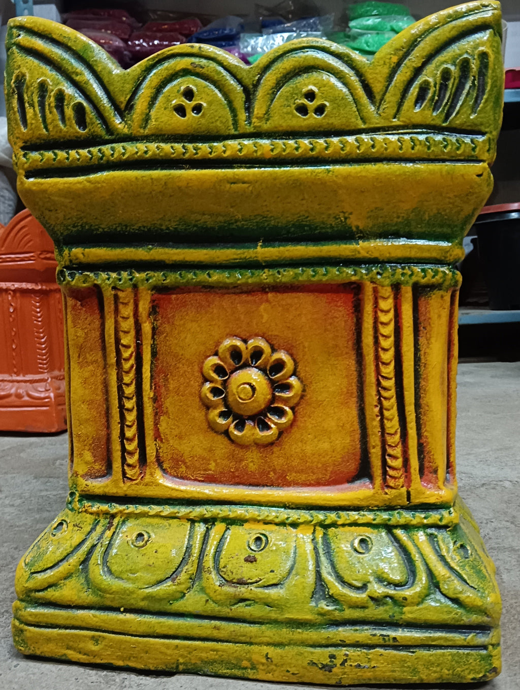 14 inch colour Terracotta Tulasi Madam